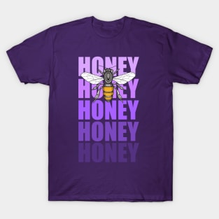 honey bee with purple lettering T-Shirt